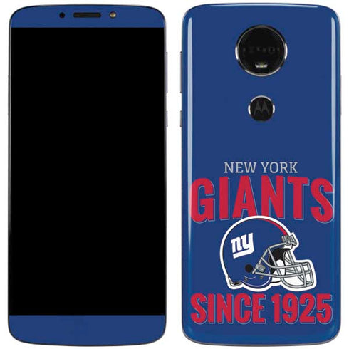 NFL New York Giants Helmet Moto E5 Plus Skin