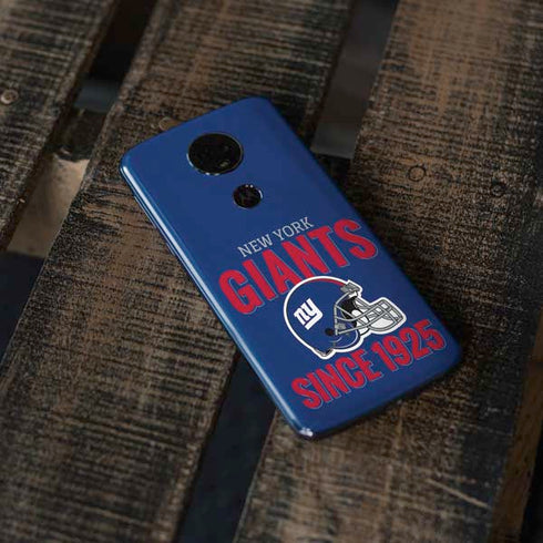 NFL New York Giants Helmet Moto E5 Plus Skin