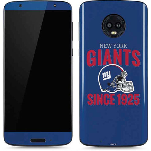 NFL New York Giants Helmet Moto G6 Skin