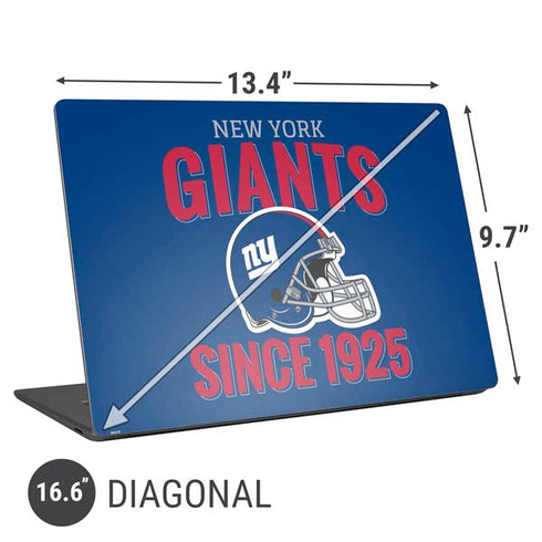 NFL New York Giants Helmet Universal Laptop 16.6in (13.4 x 9.7in) Skin