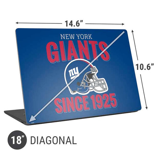 NFL New York Giants Helmet Universal Laptop 18in (14.6 x 10.6in) Skin