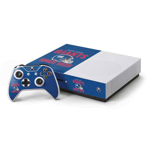 NFL New York Giants Helmet Xbox One S Console and Controller Bundle Skin