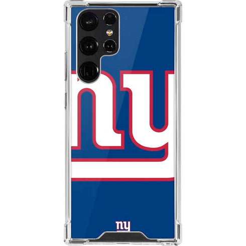 NFL New York Giants Large Logo Galaxy S22 Ultra Clear Case