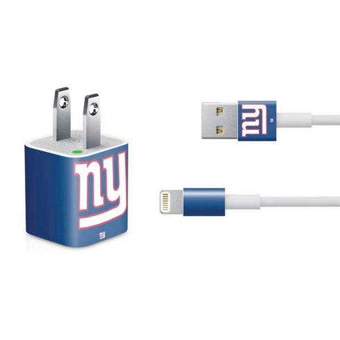 NFL New York Giants Large Logo iPhone Charger (5W USB) Skin