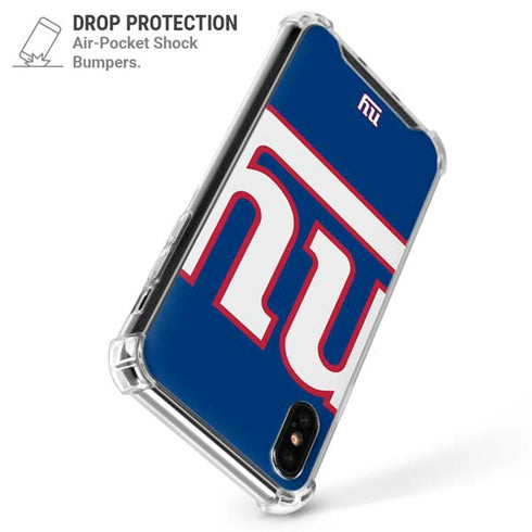 NFL New York Giants Large Logo iPhone XS Max Clear Case