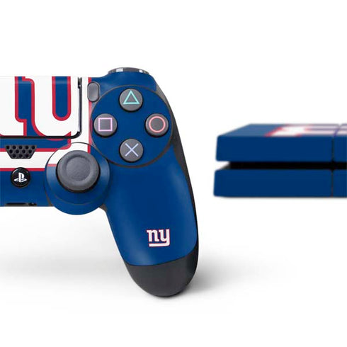 NFL New York Giants Large Logo PS4 Console and Controller Bundle Skin