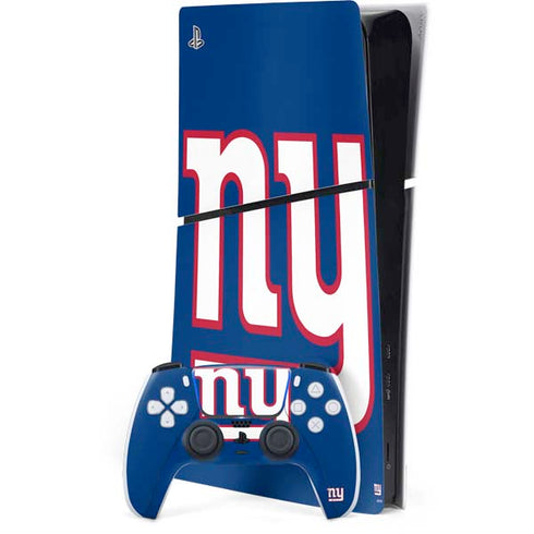 NFL New York Giants Large Logo PS5 Slim Digital Edition Bundle Skin