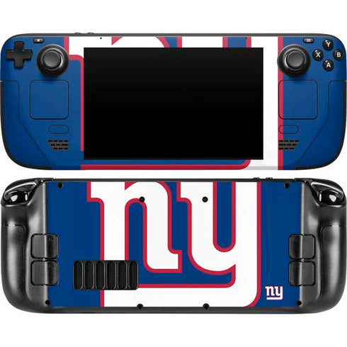 NFL New York Giants Large Logo Steam Deck Handheld Gaming Computer Skin