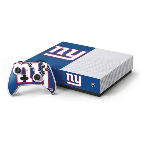 NFL New York Giants Large Logo Xbox One S All-Digital Edition Bundle Skin