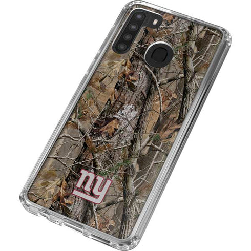 NFL New York Giants Realtree AP Camo Galaxy A21 Clear Case