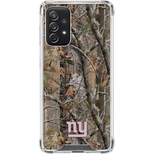NFL New York Giants Realtree AP Camo Galaxy A72 5G Clear Case
