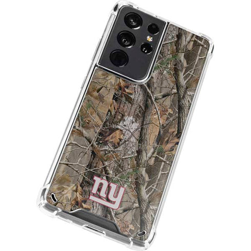 NFL New York Giants Realtree AP Camo Galaxy S21 Ultra 5G Clear Case