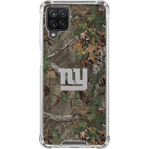 NFL New York Giants Realtree Xtra Green Camo Galaxy A12 Clear Case