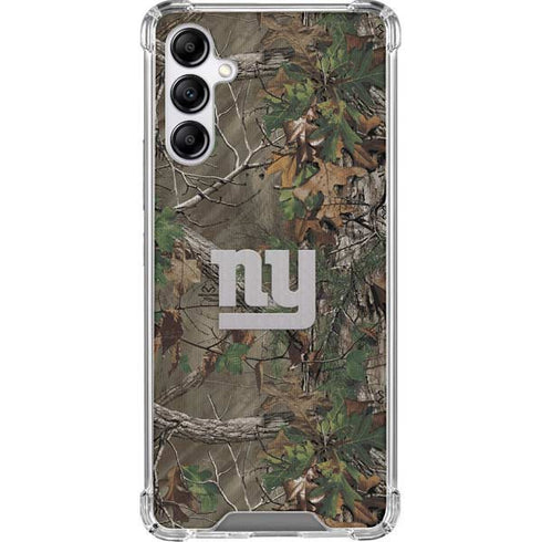 NFL New York Giants Realtree Xtra Green Camo Galaxy A14 5G Clear Case