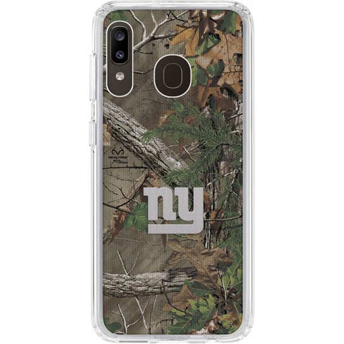 NFL New York Giants Realtree Xtra Green Camo Galaxy A20 Clear Case