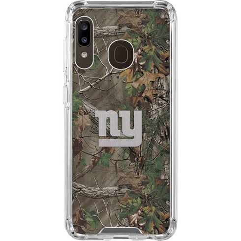 NFL New York Giants Realtree Xtra Green Camo Galaxy A30 Clear Case