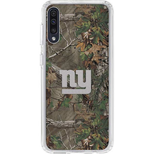 NFL New York Giants Realtree Xtra Green Camo Galaxy A50 Clear Case