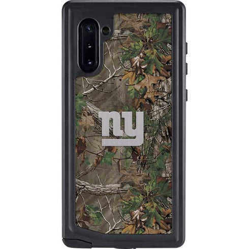 NFL New York Giants Realtree Xtra Green Camo Galaxy Note 10 Waterproof Case