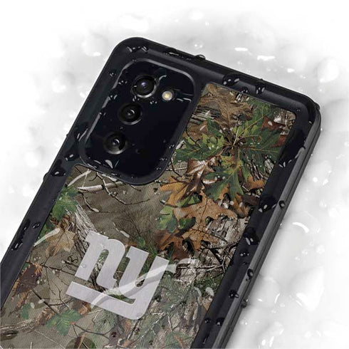 NFL New York Giants Realtree Xtra Green Camo Galaxy Note20 5G Waterproof Case