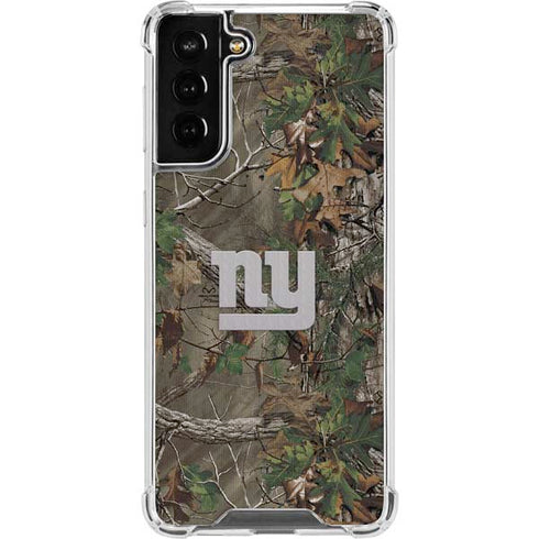 NFL New York Giants Realtree Xtra Green Camo Galaxy S21 FE Clear Case