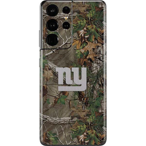 NFL New York Giants Realtree Xtra Green Camo Galaxy S21 Ultra 5G Skin