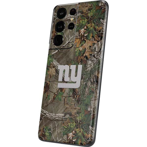 NFL New York Giants Realtree Xtra Green Camo Galaxy S21 Ultra 5G Skin