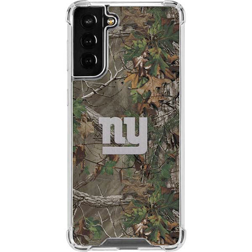 NFL New York Giants Realtree Xtra Green Camo Galaxy S22 Plus Clear Case