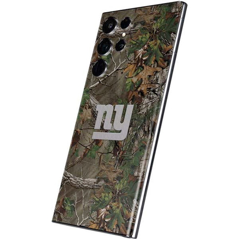 NFL New York Giants Realtree Xtra Green Camo Galaxy S22 Ultra Skin