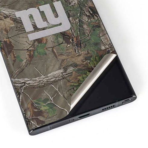 NFL New York Giants Realtree Xtra Green Camo Galaxy S22 Ultra Skin