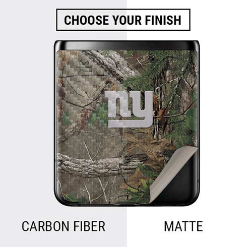 NFL New York Giants Realtree Xtra Green Camo Galaxy Z Flip Skin