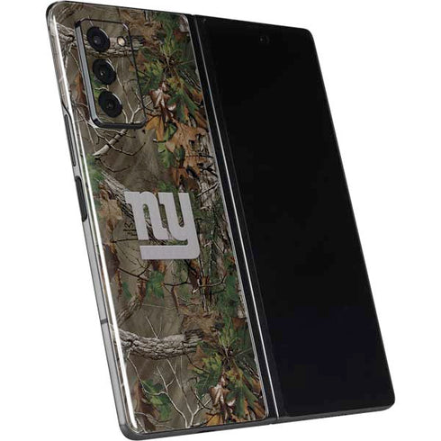 NFL New York Giants Realtree Xtra Green Camo Galaxy Z Fold2 5G Skin