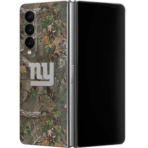 NFL New York Giants Realtree Xtra Green Camo Galaxy Z Fold4 5G Skin