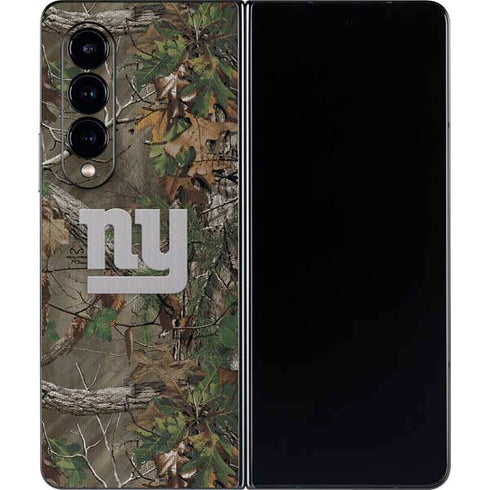 NFL New York Giants Realtree Xtra Green Camo Galaxy Z Fold4 5G Skin