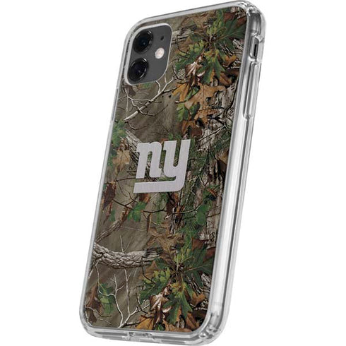 NFL New York Giants Realtree Xtra Green Camo iPhone 11 Clear Case