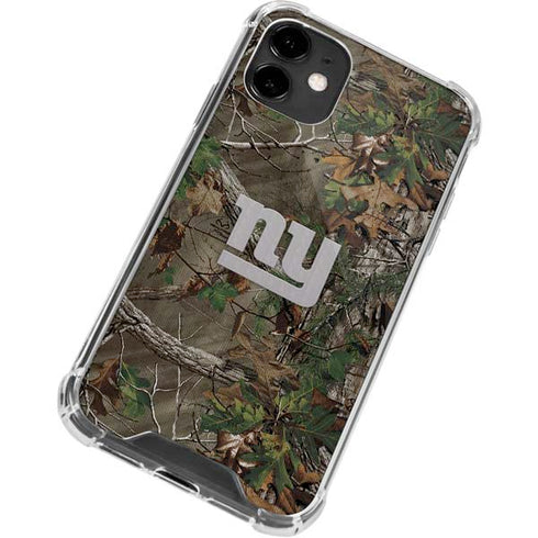 NFL New York Giants Realtree Xtra Green Camo iPhone 12 Clear Case