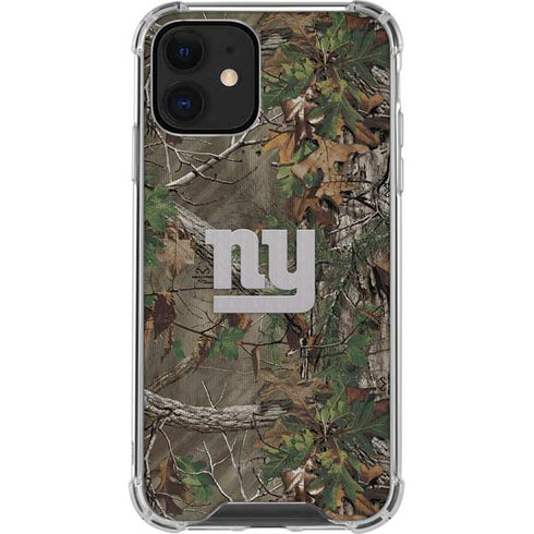 NFL New York Giants Realtree Xtra Green Camo iPhone 12 Mini Clear Case