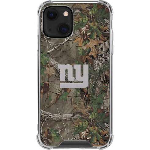 NFL New York Giants Realtree Xtra Green Camo iPhone 13 Clear Case