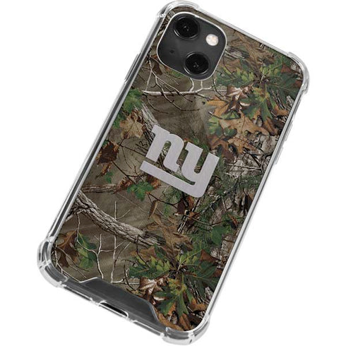 NFL New York Giants Realtree Xtra Green Camo iPhone 13 Mini Clear Case