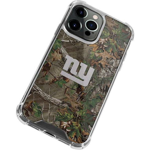 NFL New York Giants Realtree Xtra Green Camo iPhone 13 Pro Clear Case