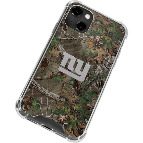 NFL New York Giants Realtree Xtra Green Camo iPhone 14 Clear Case