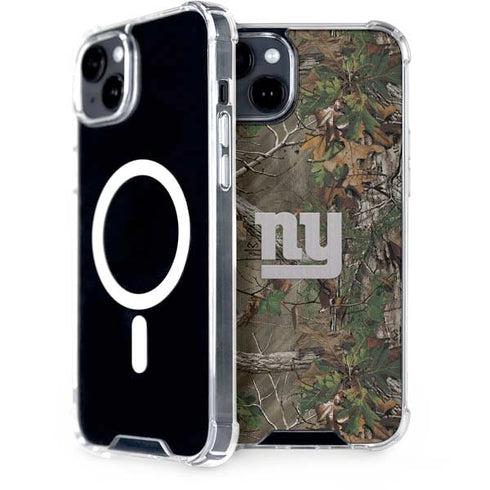 NFL New York Giants Realtree Xtra Green Camo iPhone 15 Plus MagSafe Case