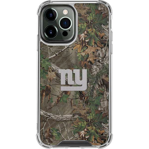 NFL New York Giants Realtree Xtra Green Camo iPhone 14 Pro Max Clear Case
