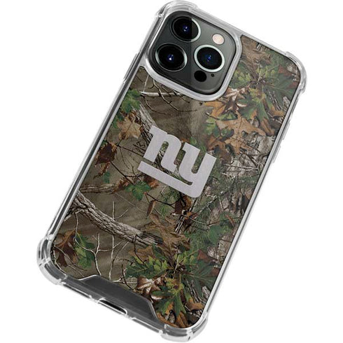 NFL New York Giants Realtree Xtra Green Camo iPhone 14 Pro Max Clear Case
