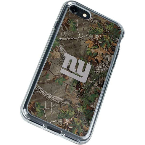 NFL New York Giants Realtree Xtra Green Camo iPhone SE (2nd & 3rd Gen) Clear Case