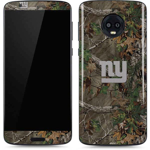 NFL New York Giants Realtree Xtra Green Camo Moto G6 Skin