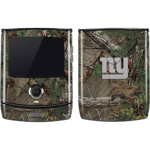 NFL New York Giants Realtree Xtra Green Camo Motorola RAZR Skin