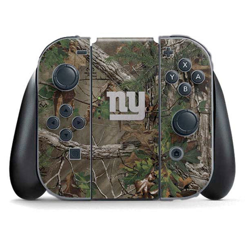 NFL New York Giants Realtree Xtra Green Camo Nintendo Switch (2017-2021) Joy-Con Controller Skin