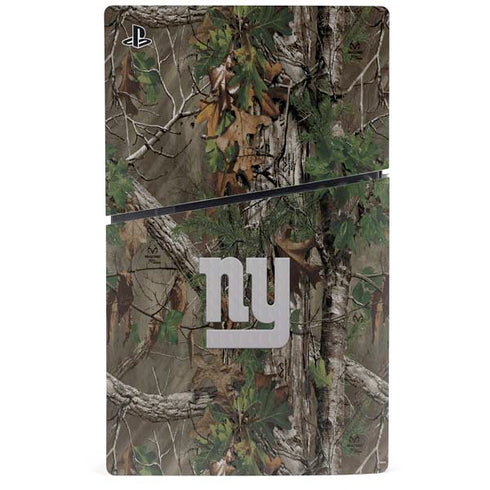 NFL New York Giants Realtree Xtra Green Camo PS5 Slim Digital Edition Bundle Skin
