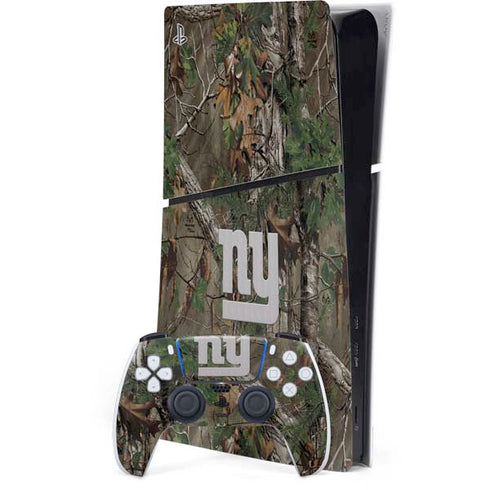 NFL New York Giants Realtree Xtra Green Camo PS5 Slim Digital Edition Console Skin