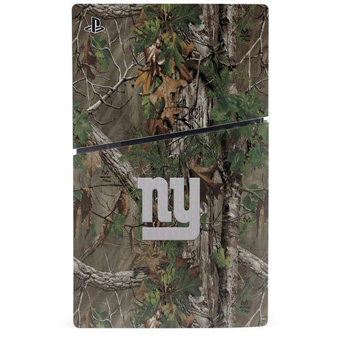 NFL New York Giants Realtree Xtra Green Camo PS5 Slim Digital Edition Console Skin